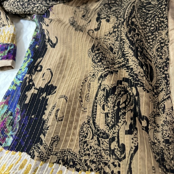 CHICOS Bohemian Print Accordion Pleated Cardigan 2 L - Picture 9 of 9